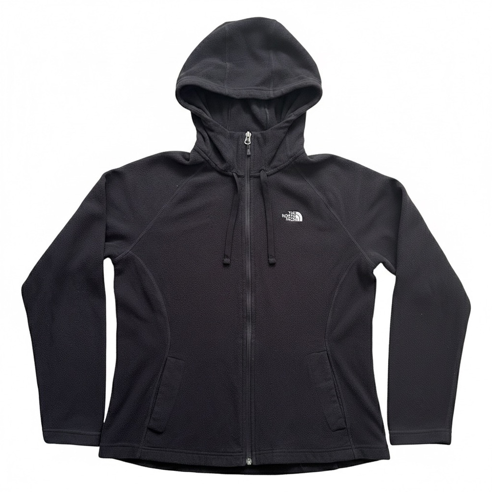 The North Face Women's Black Hooded Jacket Hoodie Soft Fleece